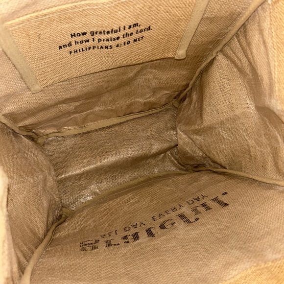 NWOT Candace Cameron Bure market jute tote - Picture 4 of 5